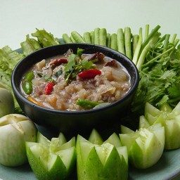 ปูหลน ผักสด