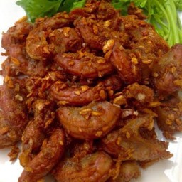 ไส้อ่อนทอดกระเทียม