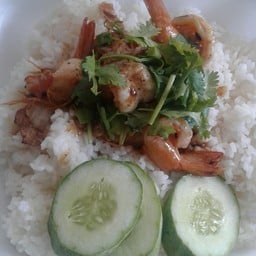 ข้าวกุ้งกระเทียม