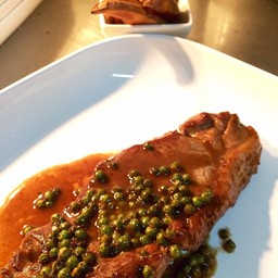 Striploin pepper steak
