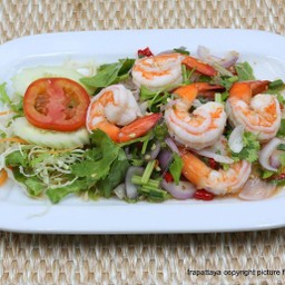 ยำวุ้นเส้นกุ้งสด