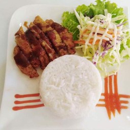 ข้าวสเต็กไก่กรอบ