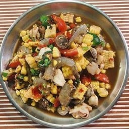 ตำยกทะเลสด+ข้าวโพด