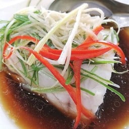 ปลากะพงชิ้น250g นึ่งซีอิ๊ว