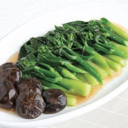 คะน้าฮ่องกงราดน้ำมันหอย