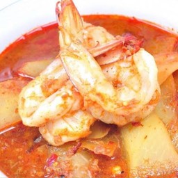 แกงส้มมะละกอกุ้งสด