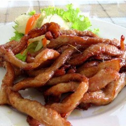 หมูแดดเดียวทอด