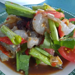 ตำกุ้งสด (อย่างเดียว)