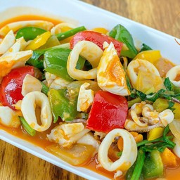 หมึกผัดไข่เค็ม