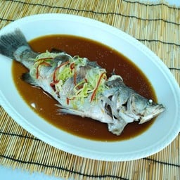 ปลากระพงนึ่งซีอิ้ว