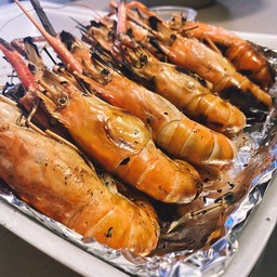 กุ้งจ้มโบ้เผา