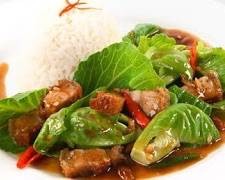 ข้าวแขนงหมูกรอบ