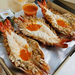 กุ้งแม่น้ำเผาไซส์ 2ตัว/โล 1กก (2ตัว)