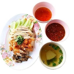 ข้าวมันไก่ต้ม+ไก่ทอด