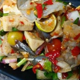 ตำหมูยอกุ้งสดปลาร้า