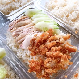 ข้าวมันไก่ต้ม+ไก่ทอด