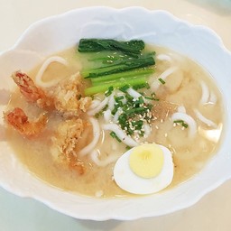 มิโซะอูด้งกุ้งทอด