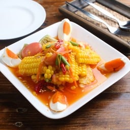 ตำข้าวโพดไข่เค็ม