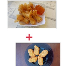 นักเก็ตไก่4ชิ้น + ถุงทอง3ชิ้น