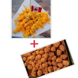 เฟรนฟราย S 1 ชุด +ไก่ป๊อบสไปซี่ 1ชุด