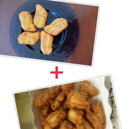 นักเก็ตไก่4ชิ้น + ไก่กรอบ