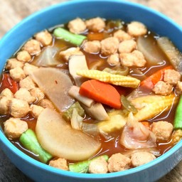 แกงส้มผักรวม มังสวิรัติ