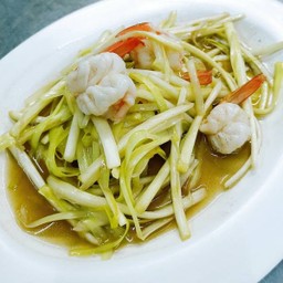 กุยช่ายขาวผัดกุ้ง