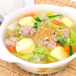 แกงจืดเต้าหู้ หมูสับ สาหร่าย