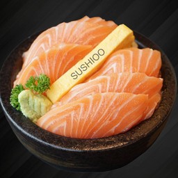 ข้าวหน้าแซลมอนดูโอ้