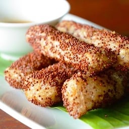 ข้าวหนุกงาทอด