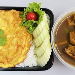 D-104 ข้าว+แกงไตปลา+อาหาร 1 อย่าง (ตามตัวเลือก)