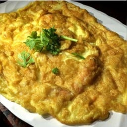 ไข่เจียวกุ้งสับMinced Shrimp Omelet