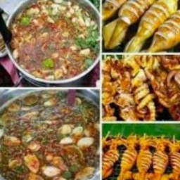 ปลาหมึกย่าง  น้ำจิ้มรสเด็ด