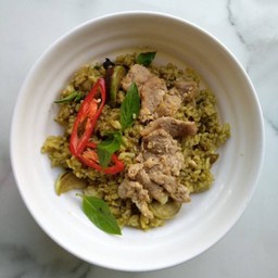 ข้าวผัดเขียวหวานหมู