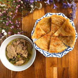 โรตีแกงเขียวหวาน หมู