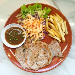 สเต็กอกไก่จิ้มแจ่ว