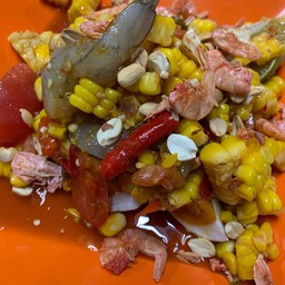 ตำข้าวโพดกุ้งสด