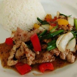 ข้าวหมูพริกไทยดำ