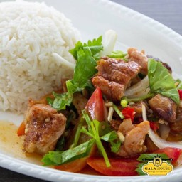 DL ข้าวยำสเต็กหมู