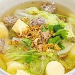 แกงจืดผักกาดขาวหมูสับ+เต้าหู้ไข่