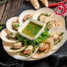 หอยเชลล์ย่างเนย