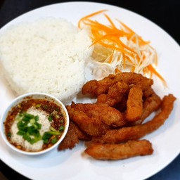 ข้าวหมูทอดจิ้มแจ่ว