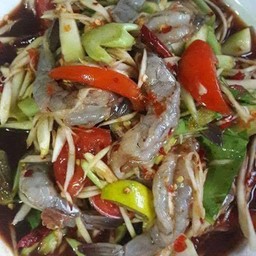 ตำปูปลาร้ากุ้งสด