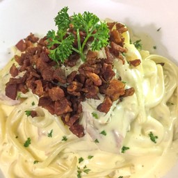 สปาเก็ตตี้คาโบนารา  Spaghetti Cabonara
