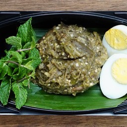 ตำมะเขือยาว+ไข่ต้ม