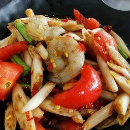 ตำไหลบัวกุ้งสด