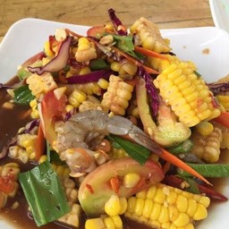 ตำข้าวโพดปลาร้ากุ้งสด