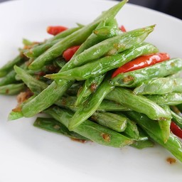Sauteed Green Beans with Minced Pork in X.O Chili Sauce