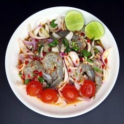 ยำยั่วไข่เค็มกุ้งสด