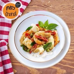 ข้าวราดผัดเขียวหวาน